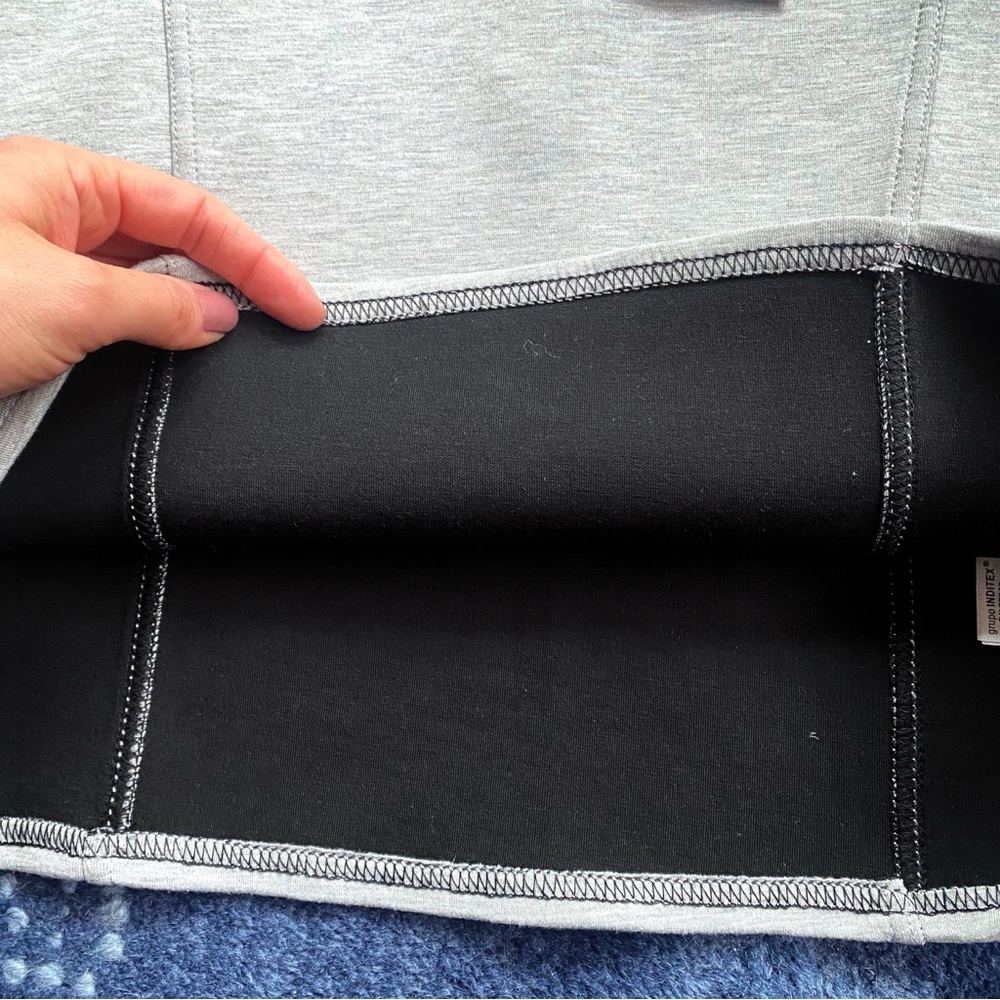 🐚 ZARA GREY SHORT SLEEVE PLUSH LOOSE FIT CROPPED WORKOUT TOP! - Picture 9 of 16